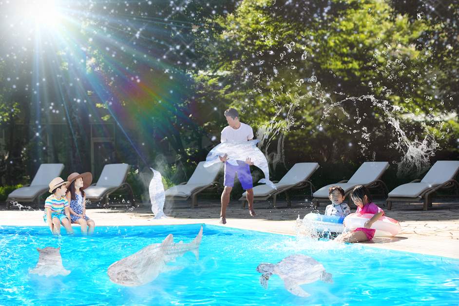 在“钻石泳池”举办的冰雪活动“ICE Park Day”※图片仅供参考
