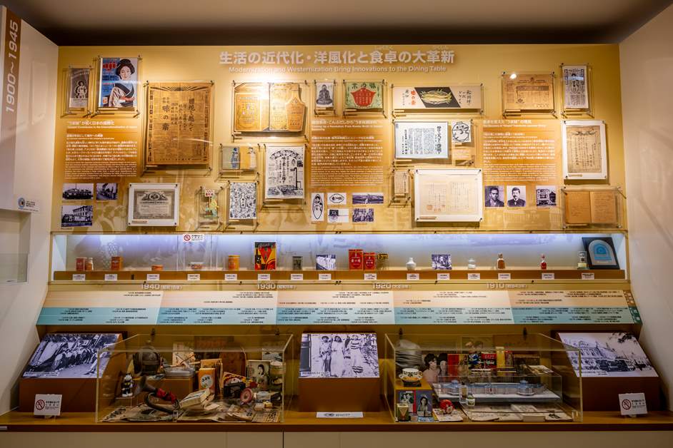 明治から昭和初期にかけての日本人の生活の変化を、当時の商品ラインナップと共に紹介