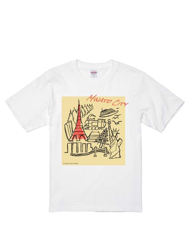 MINATO CITY 插畫T恤（黃色）