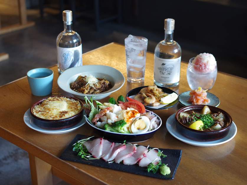 ジンに合う料理がずらり